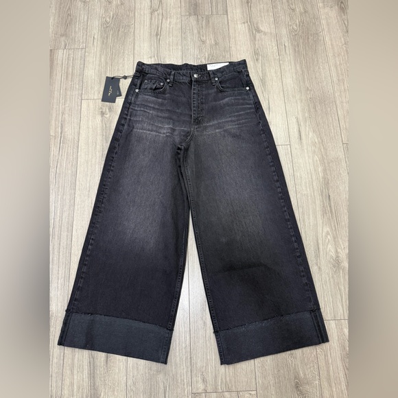 rag & bone Denim - NWT Rag & Bone BLAIR‎ SOFIE HIGH-RISE ANKLE WIDE LEG WITH CUFF RIGID Sz 32